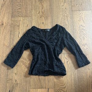 A. Byer Vintage Black Lace Top